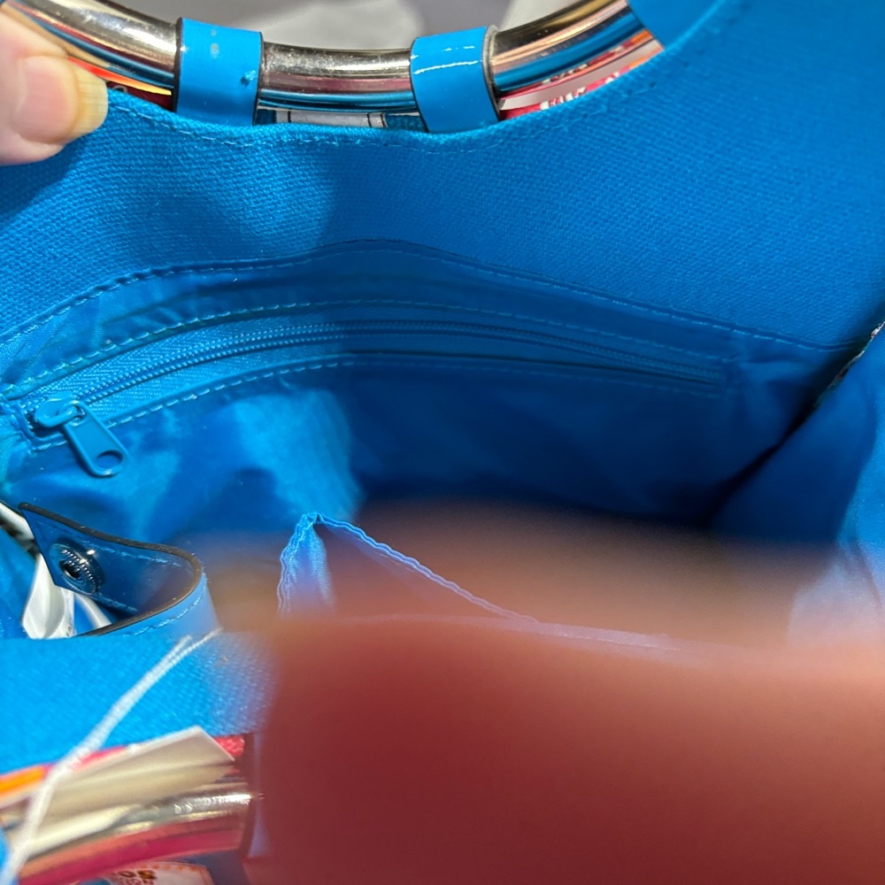 Blue and Red Soup Can Print Women's Bag - Picture 10 of 13